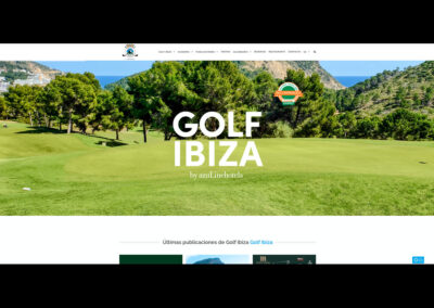 Web anterior de Golf Ibiza antes del rediseño