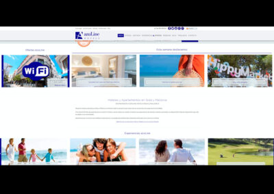 Web anterior de azuLine Hotels antes del rediseño