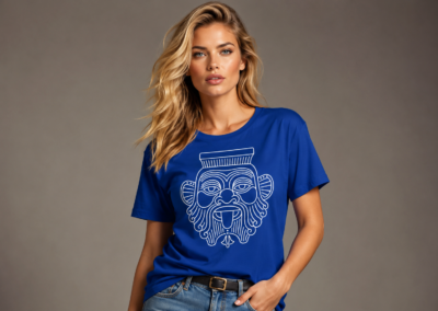 Camiseta azul BES TSHIRTS diseñada por YATÚ STUDIO