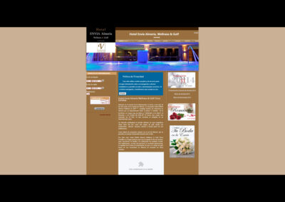 Web anterior de Hotel Envía Almería antes del rediseño